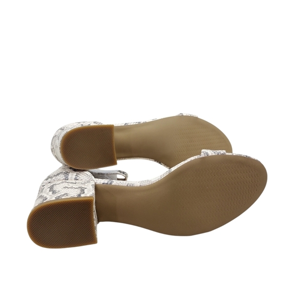 Steve Madden Women's Snake Skin Padded Adjustable Ankle Strap Dress Sandals - 10 - Picture 6 of 9